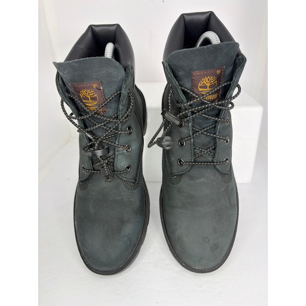 Timberland 6 Inch Premium Waterproof Boots Black Nubuck Leather A6625 Womens 8